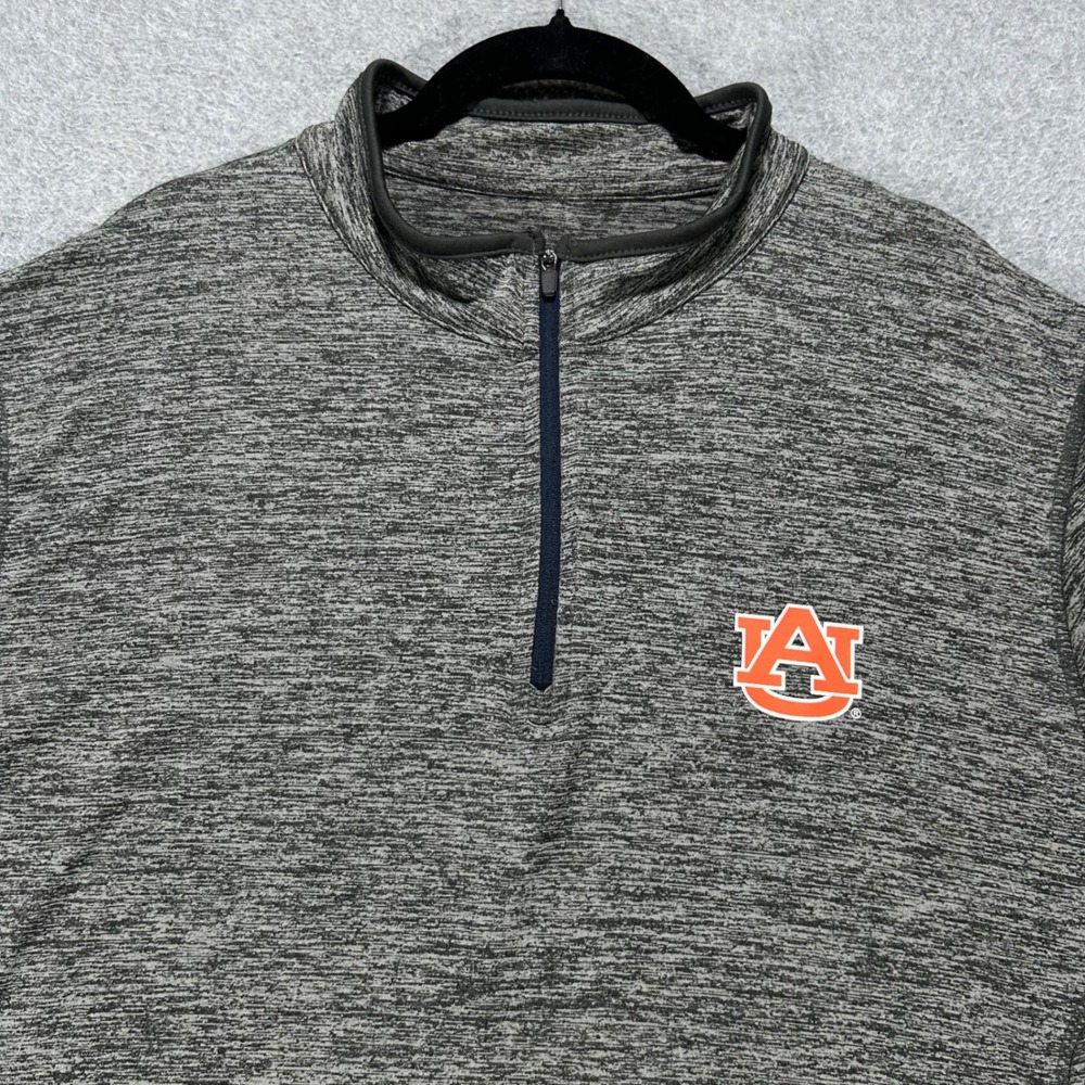 Auburn Tigers Colosseum 1/4 Zip Pullover Mens L Gray Activewear Athleisure